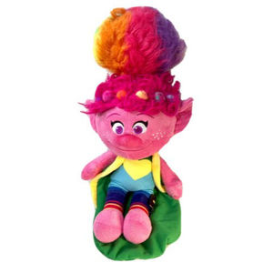 20 in DreamWorks Trolls Doll Poppy Rainbow w/ Cape Plush Hip Hop Plush Toy
